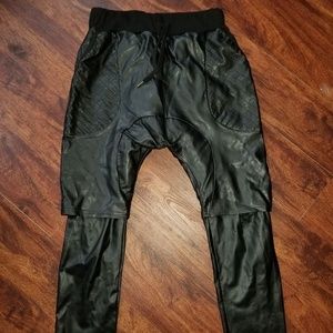 21 GRAMS (KOREAN) FAUX QUILTED LEATHER JOGGERS